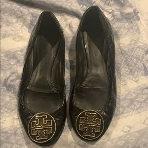 Tory Burch Quilted Black Ballet Flats